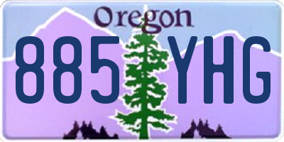 OR license plate 885YHG