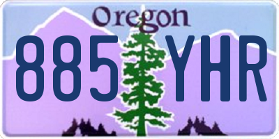 OR license plate 885YHR
