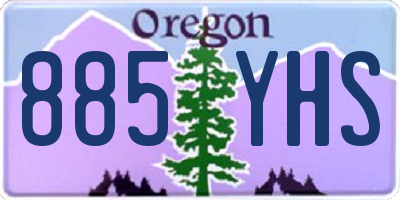 OR license plate 885YHS