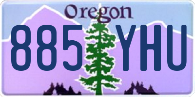 OR license plate 885YHU