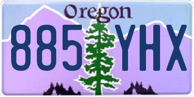 OR license plate 885YHX