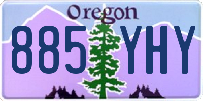 OR license plate 885YHY