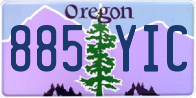 OR license plate 885YIC