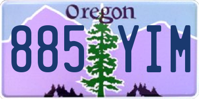 OR license plate 885YIM