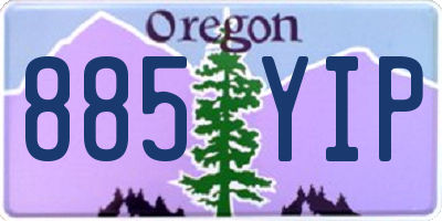 OR license plate 885YIP