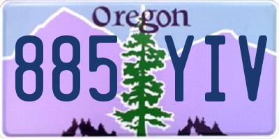 OR license plate 885YIV