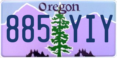 OR license plate 885YIY