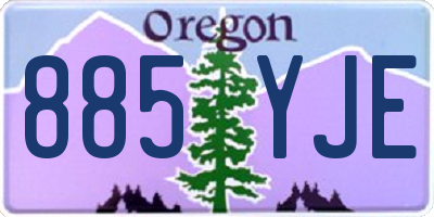 OR license plate 885YJE