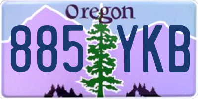 OR license plate 885YKB