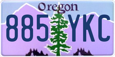 OR license plate 885YKC