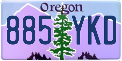 OR license plate 885YKD