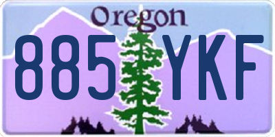 OR license plate 885YKF