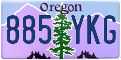 OR license plate 885YKG