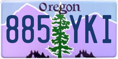OR license plate 885YKI