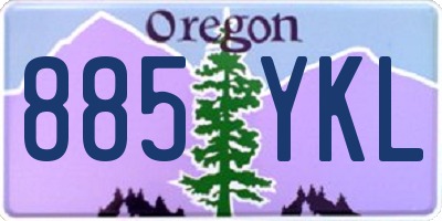 OR license plate 885YKL