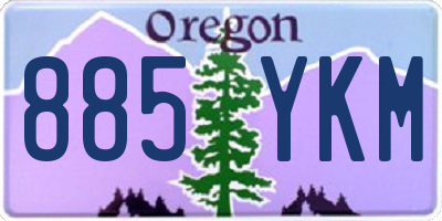 OR license plate 885YKM