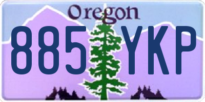 OR license plate 885YKP