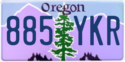 OR license plate 885YKR