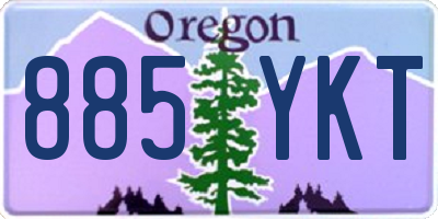 OR license plate 885YKT