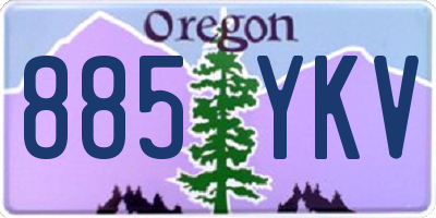 OR license plate 885YKV