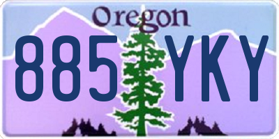 OR license plate 885YKY