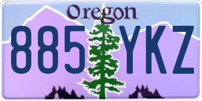 OR license plate 885YKZ