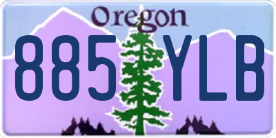 OR license plate 885YLB