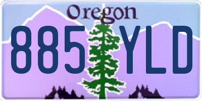 OR license plate 885YLD