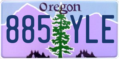 OR license plate 885YLE