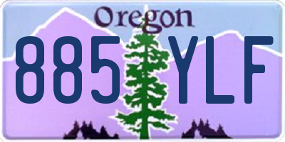 OR license plate 885YLF