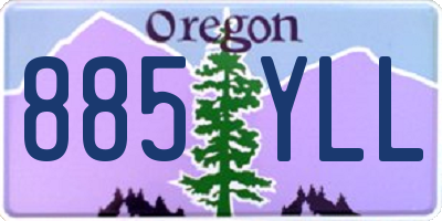 OR license plate 885YLL