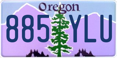 OR license plate 885YLU