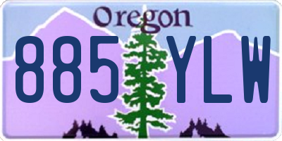 OR license plate 885YLW