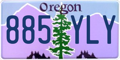 OR license plate 885YLY