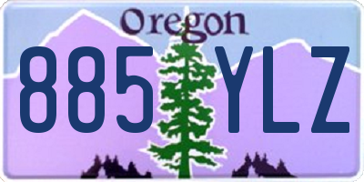 OR license plate 885YLZ