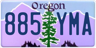 OR license plate 885YMA