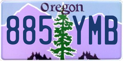 OR license plate 885YMB