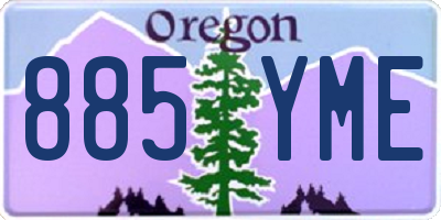 OR license plate 885YME