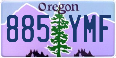OR license plate 885YMF