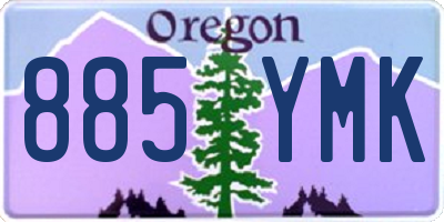 OR license plate 885YMK