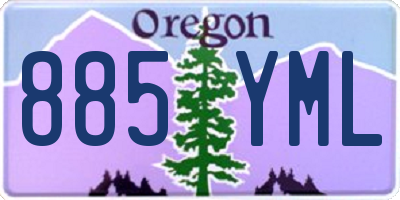 OR license plate 885YML