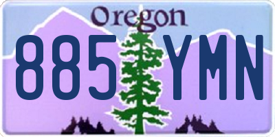 OR license plate 885YMN