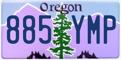 OR license plate 885YMP