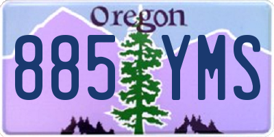 OR license plate 885YMS