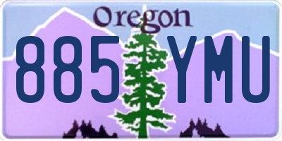 OR license plate 885YMU