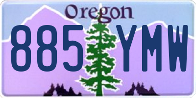 OR license plate 885YMW