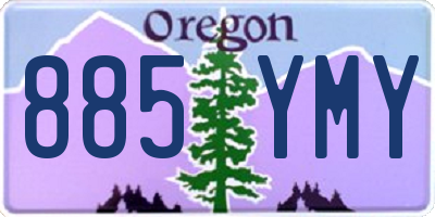 OR license plate 885YMY
