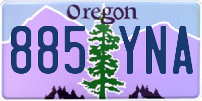 OR license plate 885YNA