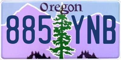 OR license plate 885YNB