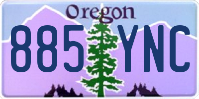 OR license plate 885YNC